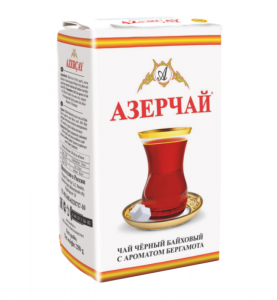 Чай "Азерчай" черный байховый с ароматом бергамота, 250гр мягк/уп