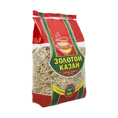 Чечевица "Золотой Казан" тарелочная, 800гр мягк/уп