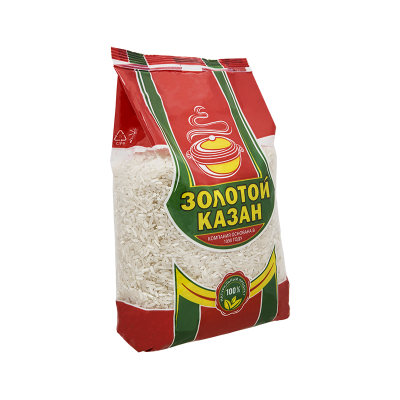 Рис "Золотой Казан" длиннозерный, 900гр мягк/уп