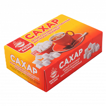 Сахар "Золотой Казан" кусковой пресованный быстрорастворимый, 200гр карт/кор