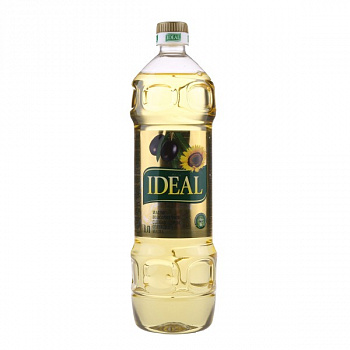 Масло "IDEAL" микс подсолнечного и оливкого (Extra Virgin), 1л пл/б