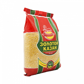 Пшено "Золотой Казан" шлифованное, 900гр мягк/уп