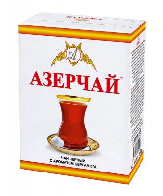 Чай "Азерчай" черный байховый с ароматом бергамота, 100гр карт/кор