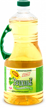 Масло "Раздолье" подсолнечное рафинированное дезодорированное, 1.8л пл/б