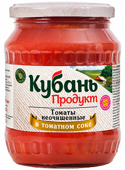 Томаты "Кубань Продукт" неочищ. в томат. соке, 680 гр ст/б