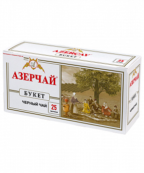 Чай "Азерчай" Букет черный байховый, 50гр (2г*25пак) карт/кор