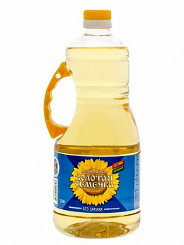 Масло "Золотая семечка" подсолнечное рафинированное дезодорированное, 1.8л пл/б