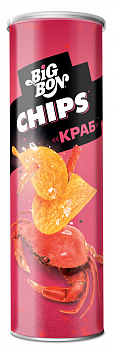 Чипсы "BIGBON" тубус со вкусом Снежный краб 130 г