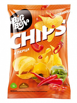 Чипсы "BIGBON" со вкусом Четыре перца 75 гр
