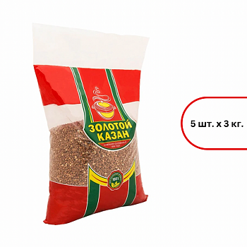 Крупа "Золотой Казан" Гречневая, 3кг мягк/уп
