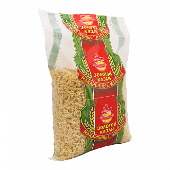 Макароны "Золотой Казан" Спираль, 1.5кг мягк/уп