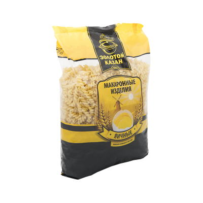 Макароны яичные "Золотой Казан" Спираль, 800гр мягк/уп
