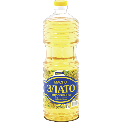 Масло "Злато" подсолнечное рафинированное дезодорированное, 2л пл/б