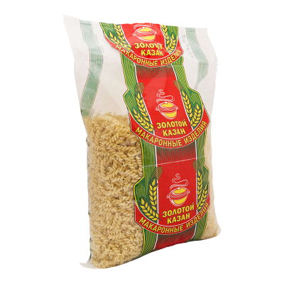 Макароны "Золотой Казан" Спираль, 1.5кг мягк/уп