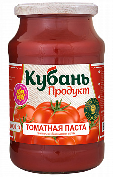 Томатная паста "Кубань продукт" 1000гр ст/б